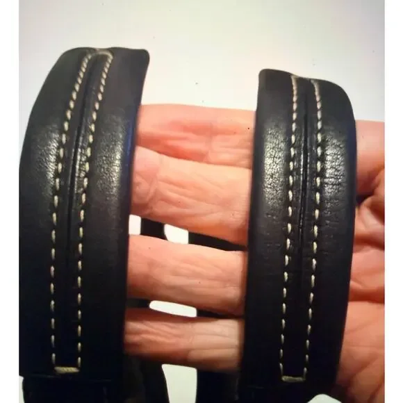 Vintage Coach Black Leather Soho Buckle Tote Y2K Era Silver Hardware - Picture 6 of 7